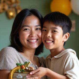 Maria Santos at kanyang anak