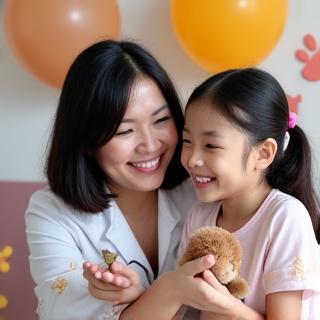 Dr. Carmen at kanyang anak sa animal-themed party